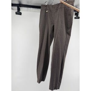 LC by Laura Cruz Womens Size 14 Geometric Diamond Print Stretch Pull On Pants